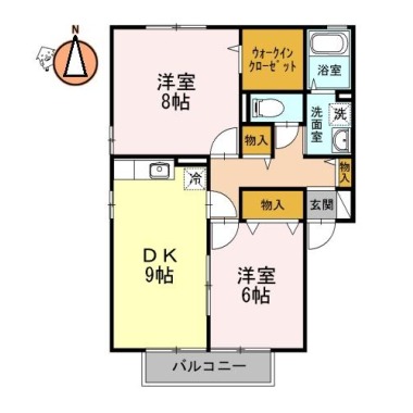 Stream Village B棟 B201の間取り図