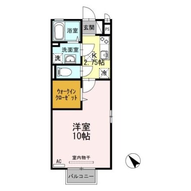 サニーガーデンB棟 B101の間取り図