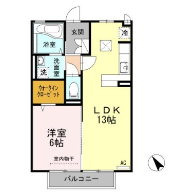 フレア内浜B棟 103の間取り図