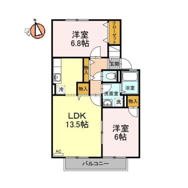 ピュアメゾンA棟 102の間取り図