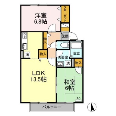 ピュアメゾンA棟 202の間取り図