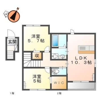 ラ・フォート福 201の間取り図
