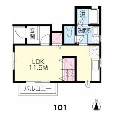 シャーメゾンらふ 101の間取り図