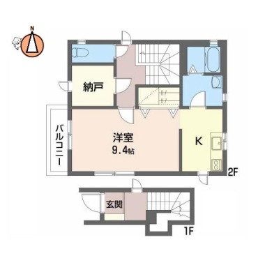 シャーメゾンらふ 201の間取り図