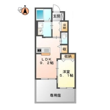 カレラB 106の間取り図