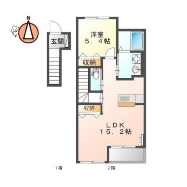 カレラB 202の間取り図
