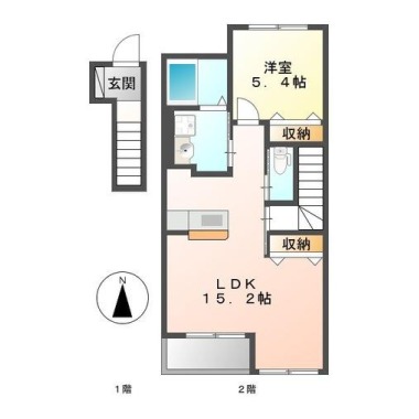 カレラB 203の間取り図