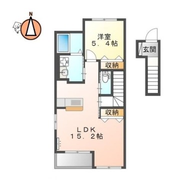 カレラB 206の間取り図