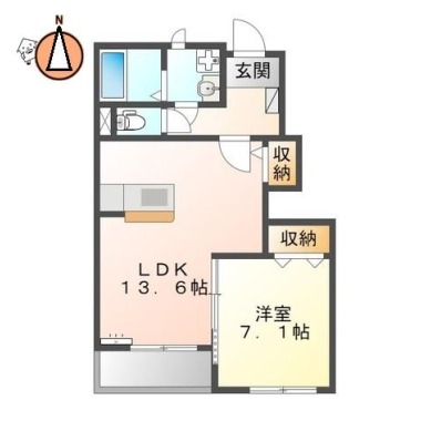 カレラA 102の間取り図