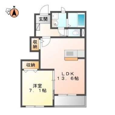 カレラA 103の間取り図
