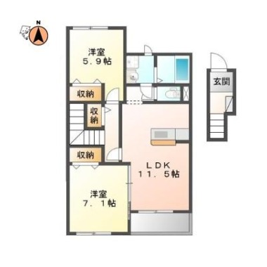 カレラA 203の間取り図