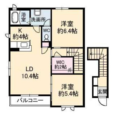 シャーメゾンエピナール C棟 206の間取り図