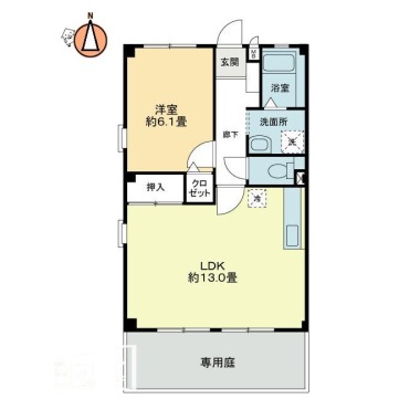 フォブール竹内 103の間取り図