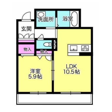 ベレオアトリエール住吉 102の間取り図