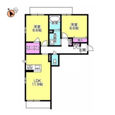 ベレオアトリエール住吉 105の間取り図