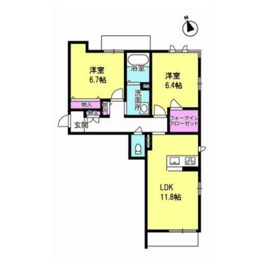 ベレオアトリエール住吉 201の間取り図