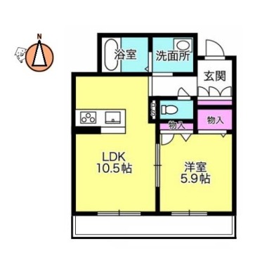 ベレオアトリエール住吉 303の間取り図