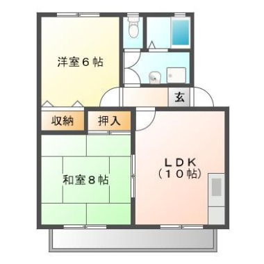 セジュール春日B 101の間取り図