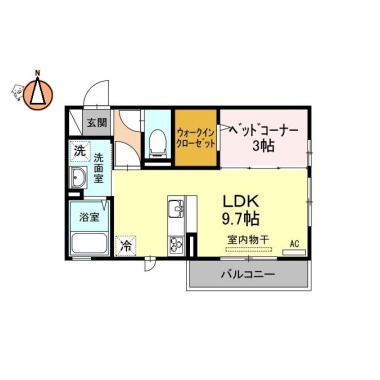 アゼリアブロム 102の間取り図