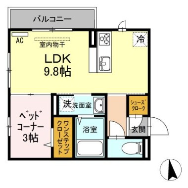 アゼリアブロム 105の間取り図