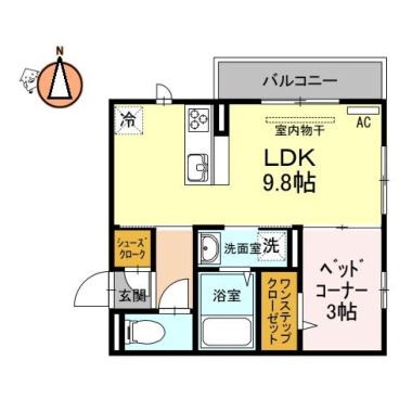 アゼリアブロム 201の間取り図