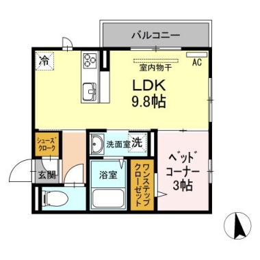 アゼリアブロム 301の間取り図