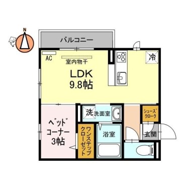 アゼリアブロム 305の間取り図