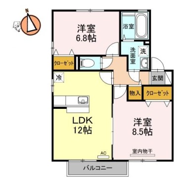ファミール南昭和 202の間取り図