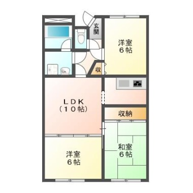 名東町 マンション 3LDK 202の間取り図