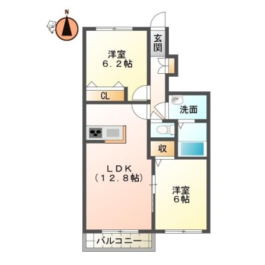 プロヌーブ沖洲 II番館 103の間取り図