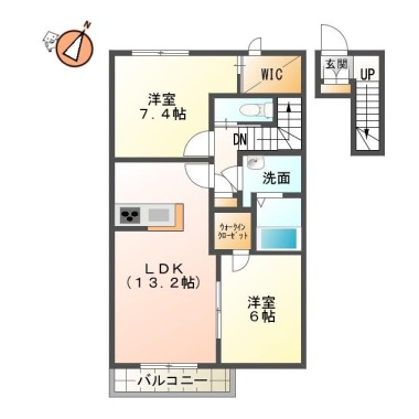 プロヌーブ沖洲 II番館 203の間取り図