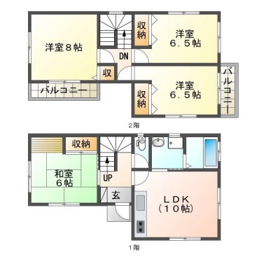 中吉野町 一戸建て 4LDK Cの間取り図