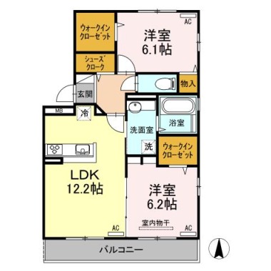 セジュールシンワ 101の間取り図