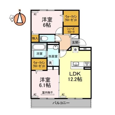 セジュールシンワ 202の間取り図