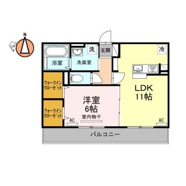 セジュールシンワ 205の間取り図