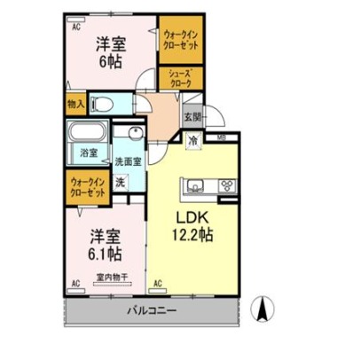 セジュールシンワ 302の間取り図