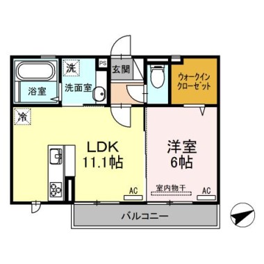 ル・ソレイユ沖浜 202の間取り図