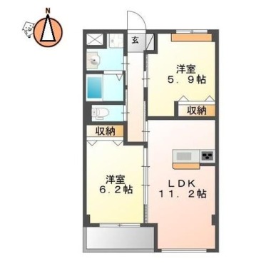 レーグル2番館 301の間取り図