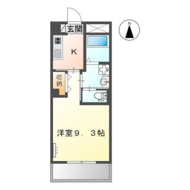 レーグル2番館 305の間取り図