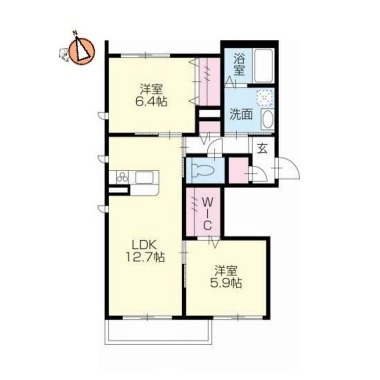 BEREO east one 203の間取り図