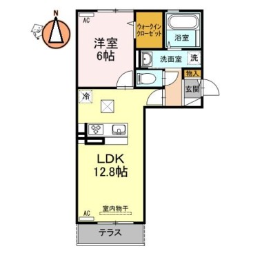 キャトルセゾン 103の間取り図