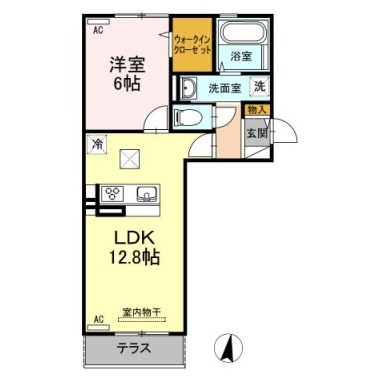 キャトルセゾン 203の間取り図