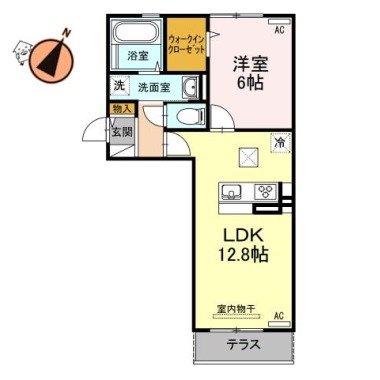 キャトルセゾン 205の間取り図