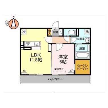 キャトルセゾン 302の間取り図