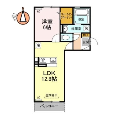 キャトルセゾン 303の間取り図