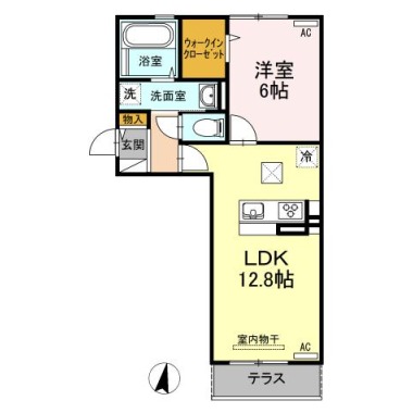 キャトルセゾン 305の間取り図