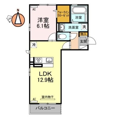 キャトルセゾン 307の間取り図