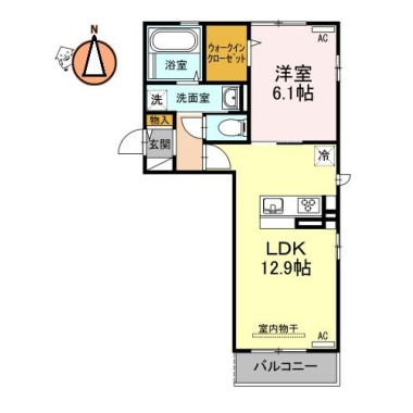 アル・ソーレ住吉 201の間取り図