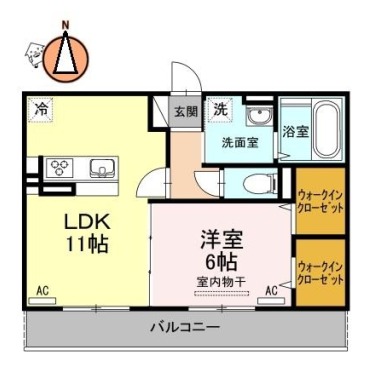 アル・ソーレ住吉 202の間取り図