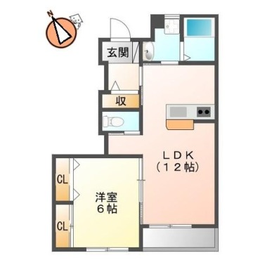 カネハナコートI番館 101の間取り図